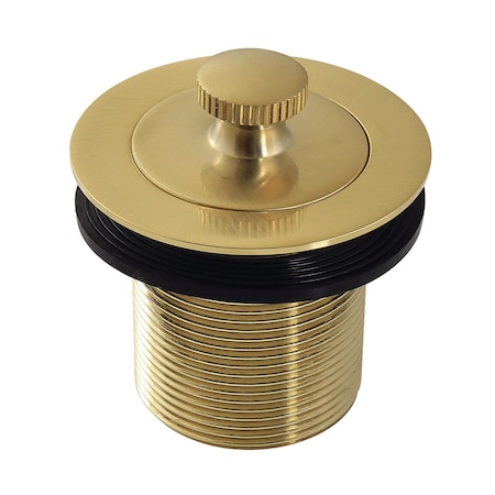 Kingston Brass 112 Lift and Turn Tub Drain with 134 Body Thread, Brushed Brass DLT17SB